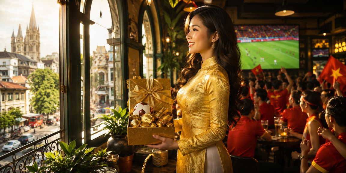Người phụ nữ Hà Nội trong tà áo dài truyền thống truy cập nền tảng cá cược trực tuyến