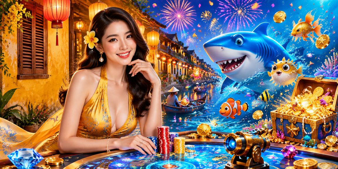 Không gian lễ hội giải trí casino tại Hội An về đêm