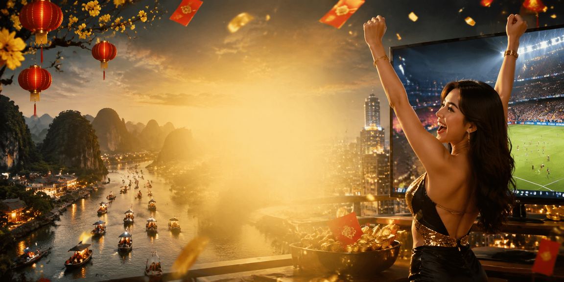 Phong bì đỏ và đèn lồng lễ hội tại Ninh Bình – hình ảnh gợi lên không khí nhận thưởng dịp lễ